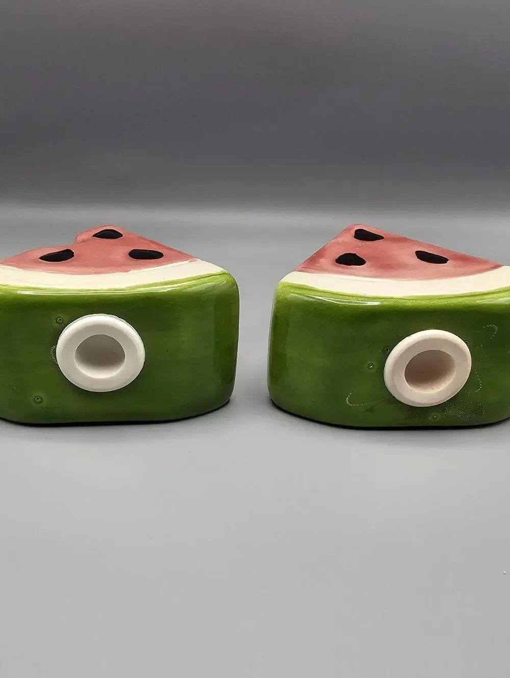 Ceramic Watermelon Slice Salt and Pepper Shakers